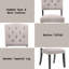 Chaise d'appoint en lin beige et gris pour 2 personnes, siège confortable (2), rembourrage confortable