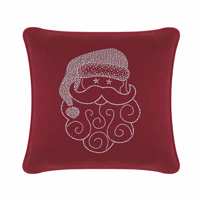 Coussin Sparkles Home Conception de Noël des Fêtes | Insertion de plumes | Lavable à la machine, Carré 16 po