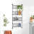Black Charlotin Metal Tall Wire 5 Slot Magazine Rack Holder with Suspended Baskets and Label Slots-2015200780