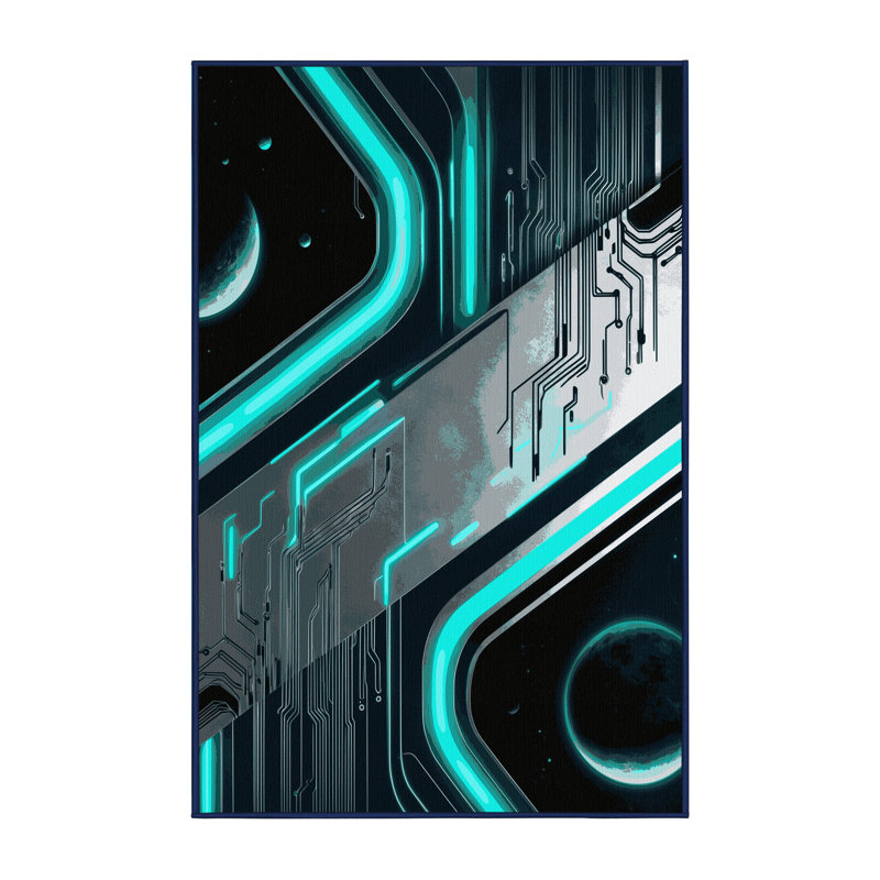 Orbit Glow Rug, Rectangle 5' x 8'