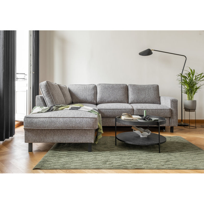 Molly Corner Sofa Bed, Grey/Brown/Blue, Left Hand Facing