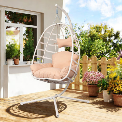 Fauteuil à œufs moderne en fer et rotin Comfort