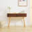 Wood Grain Console Table with Sliding Door