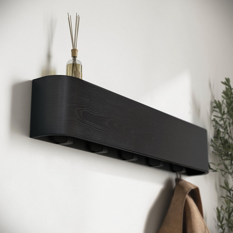 Wall-Mounted Coat Rack, Black