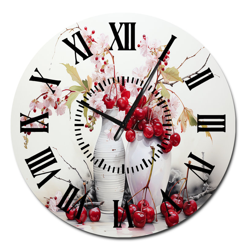 Horloge murale Cherry Simplicity, Surdimensionné