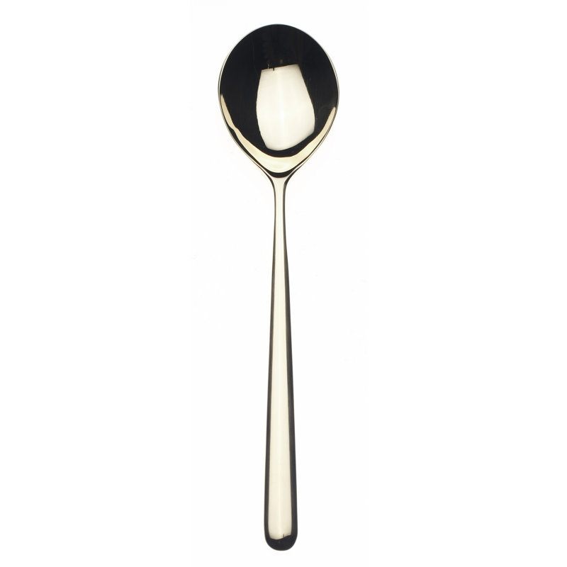 Linea Dessert Spoon - 12 Pieces, Champagne