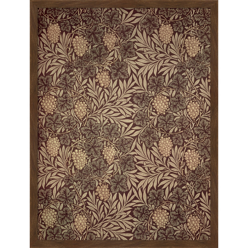 «Vine» par William Morris, art mural sur toile encadré, 25 x 19