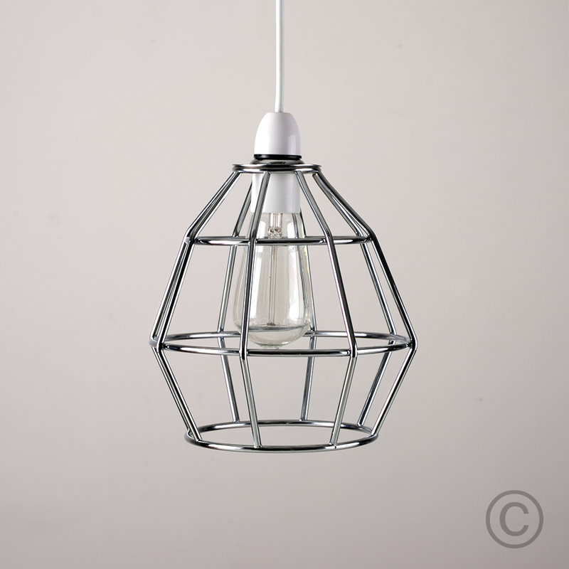 Haney 20cm H Metal Oval Pendant Shade ( Screw On ), Chrome