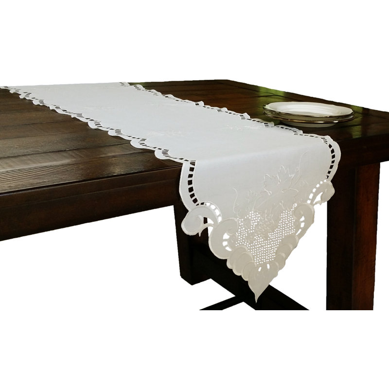 Weekes Embroidered Cutwork Table Runner, 54" L x 15" W