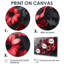Monochromes rouges et noires marguerites photo III - marguerites ensemble d'art mural-107188925-107188922