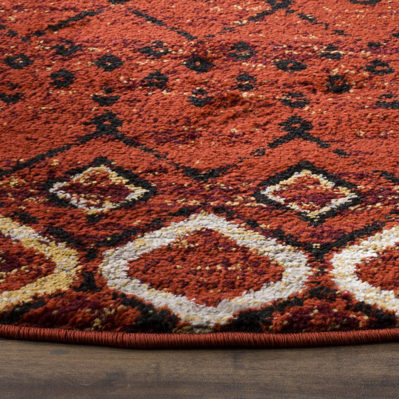 Saugus Geometric Area Rug, Round 201cm