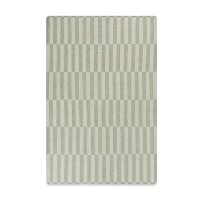 Moss Stripe Muslin Mini Crib Sheet
