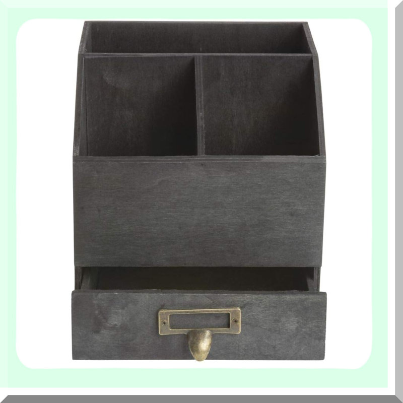 PoplarPro Black Caddy with Drawer - Organizer