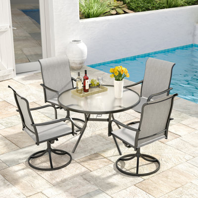 4 - Person 40" Round Patio Dining Set