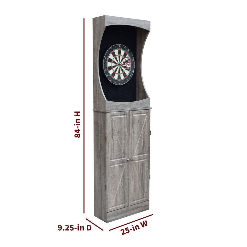 Westwood Free Standing Bristle Dart Board and Cabinet Set with Dart