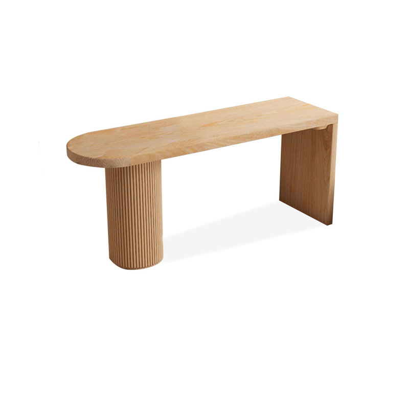 Bureaux rectangulaires en bois massif de couleur bois, H 29,53 po x l 55,12 po x P 19,69 po