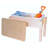 Petite Tot 18" x 28" Rectangular Natural/Baltic Birch Play Sand and Water Table