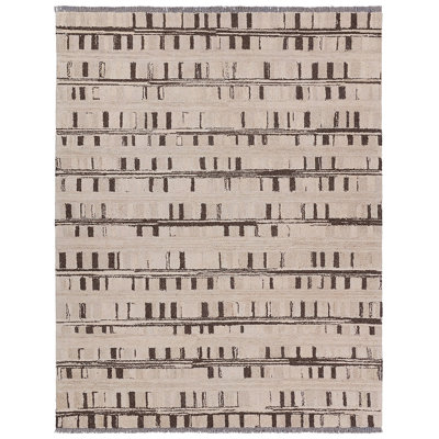 Foundry Select Emir Handmade Striped Brown/Tan Area Rug