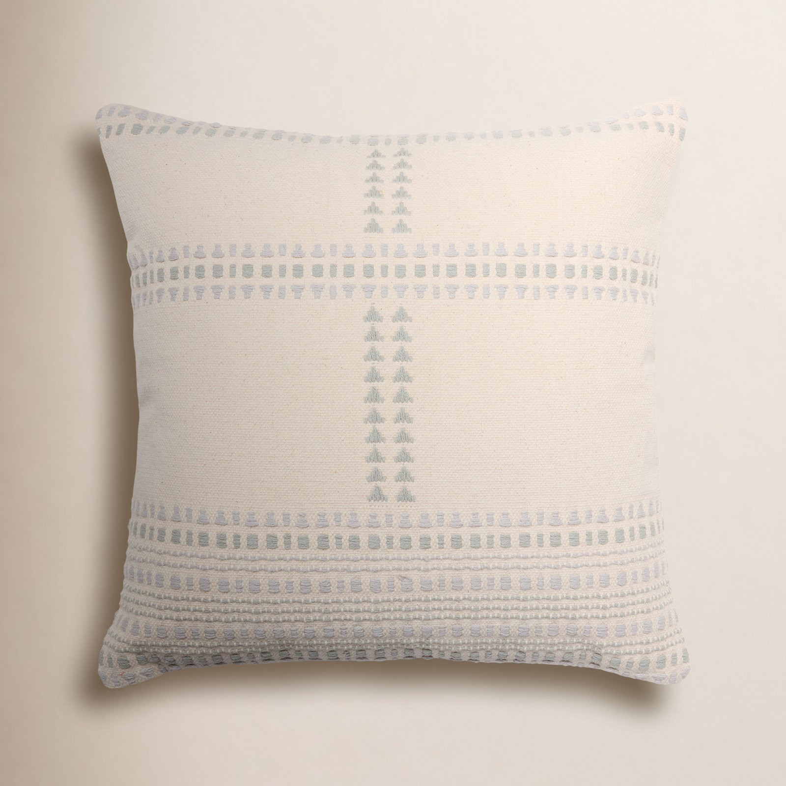 Bryson Embroidered Cotton Throw Pillow, Down