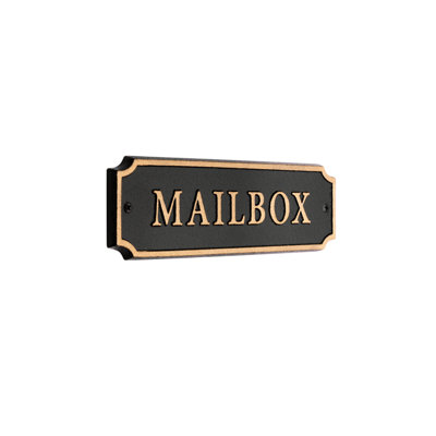 Door Statement Cut Corner Plaque - Mailbox