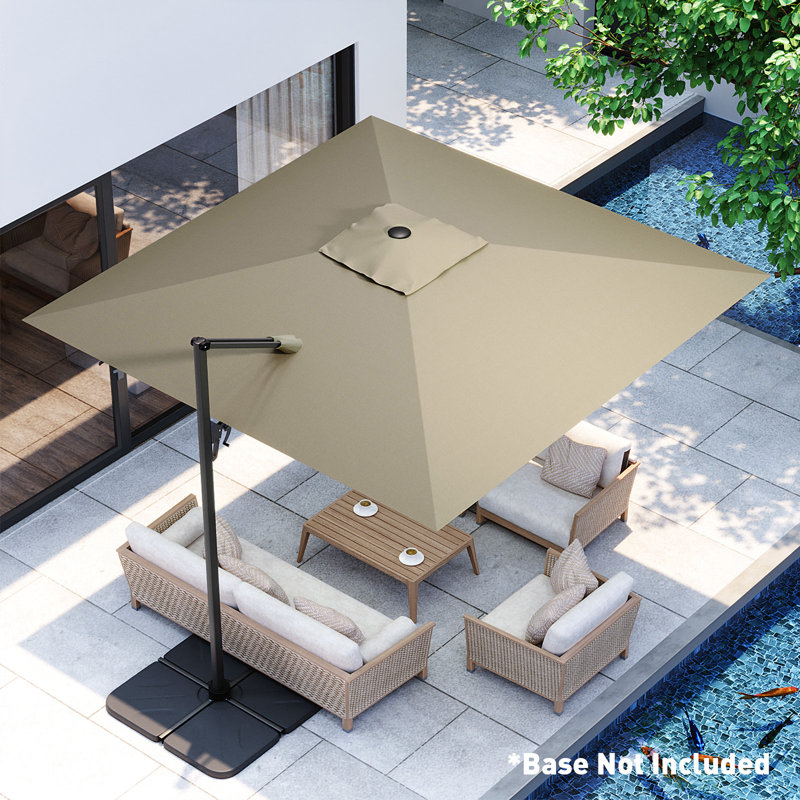 Parasol en porte-à-faux, Taupe, 10 pi x 10 pi