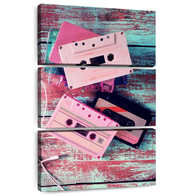 Abarca Cassette Tape And Earphones, 38" H x 24" W