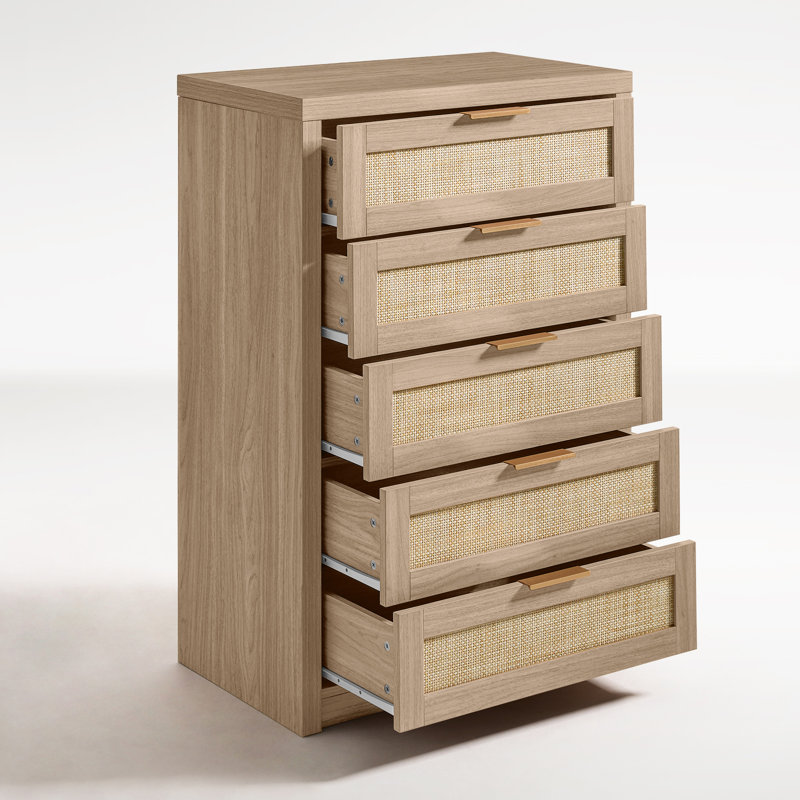 Dearbhaile 5 Drawer 75cm W Chest, Light Natural Oak