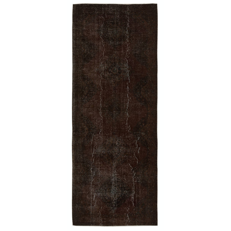 Tapis de couloir brun 4,8 x 12,5 pi. Tapis de cuisine. Tapis de couloir fait à la main. Tapis d'escalier