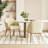 Modern Upholstered Dining Chair with Wooden Legs-2105994138