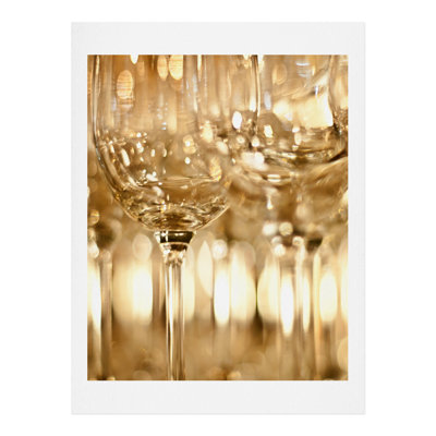Verres à vin par bird want to whistle-unframe, reproduction de photo sur papier