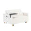 Le canapé en velours côtelé beige escamotable et à pousser avec fonctions doubles-675410174
