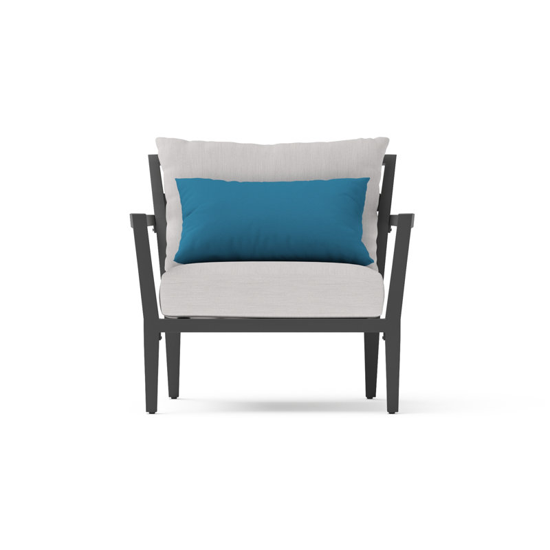 Calliann Weather Resistant Powder Coated Aluminum Lounge Chair with Sunbrella Cushions (Set of 2)