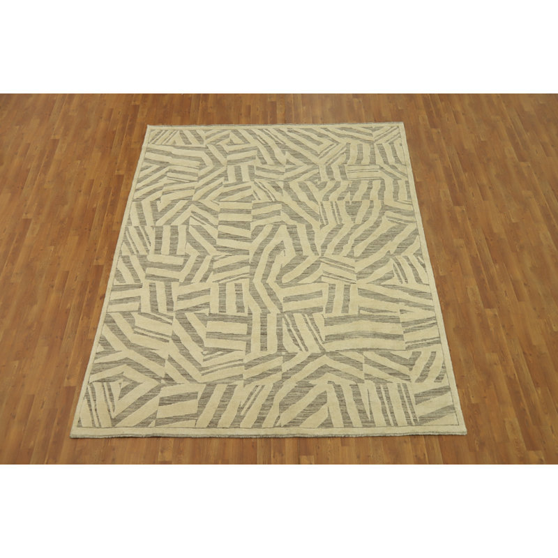 Tapis indien moderne et abstrait 8 x 10