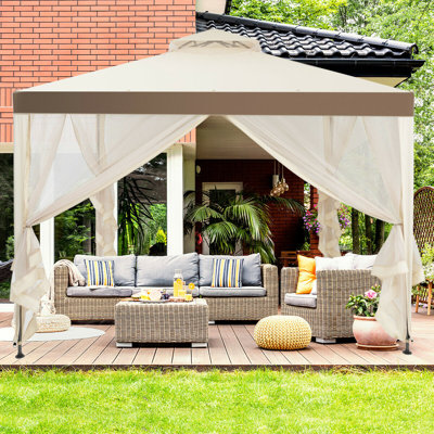 Outdoor 9.8 Ft. W x 9.8 Ft. D Steel Patio Gazebo