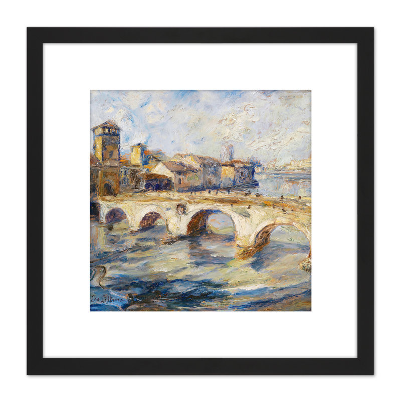 Littrow Ponte Pietra Bridge Verona Italy - Single Picture Frame Painting