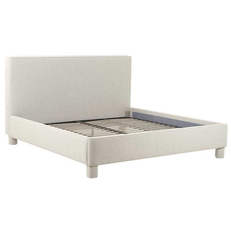 Ichigo Upholstered Bed, Light Grey, King