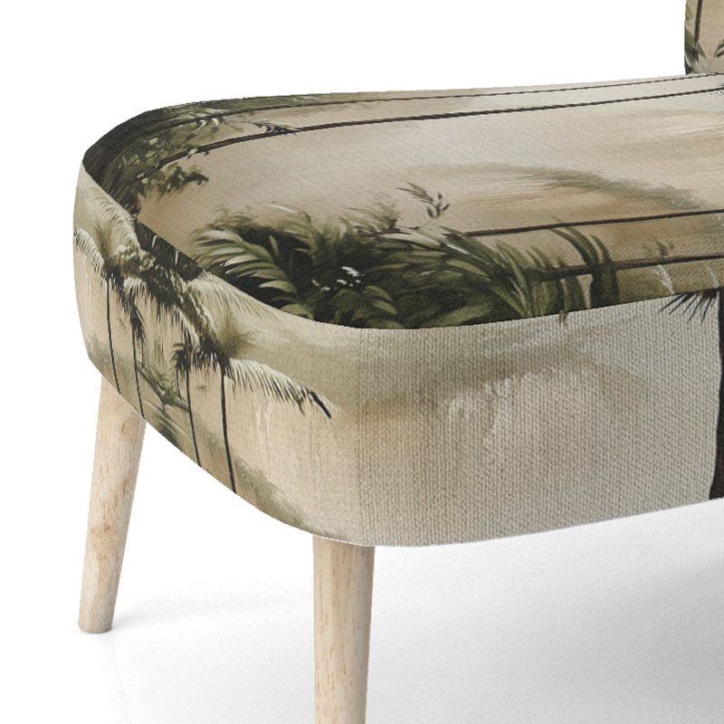 Chaise d'appoint Palm Trees - Chaise d'appoint Green Palm Trees in Tropical Forest I, Chaise d'appoint sans accoudoirs