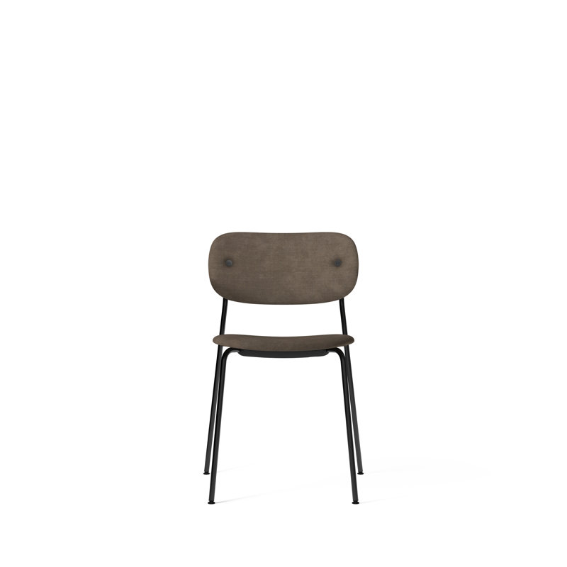 Co Upholstered Dining Chair, Black, Black Linen