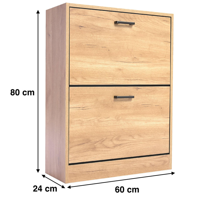 12 Pair Flip Down Shoe Storage, Pine