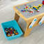 Building Bricks Play N Store Wooden Table with 200+ Bricks, Natural