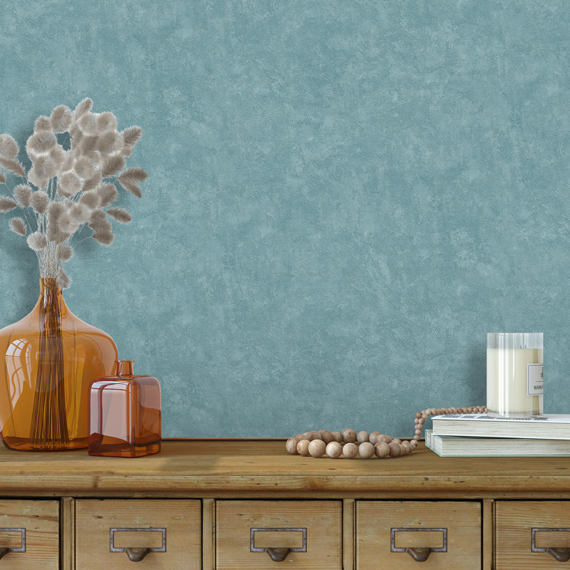 Papier peint texturé faux béton, Bleu