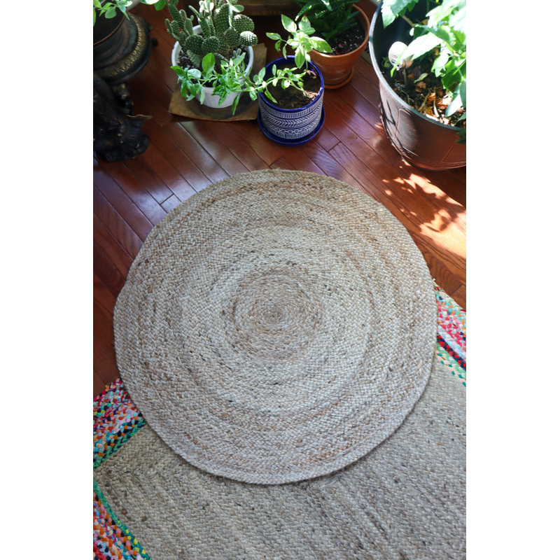 Tapis rond en jute