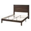 Base de lit plateforme en bois massif Bilal avec tête de lit 48,6 po, brun-726222998-726222994