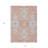 3' X 5' Salmon Gray And Taupe Floral Washable Indoor Outdoor Area Rug