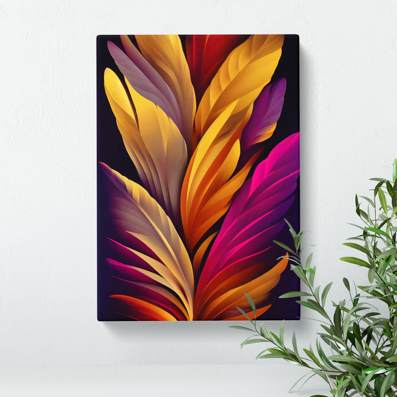 XC1022-3752X Resplendent Feather - Wrapped Canvas Print, 60cm H x 40cm W x 2cm D