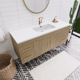 Ensemble de meuble-lavabo mural simple 60 "Spring