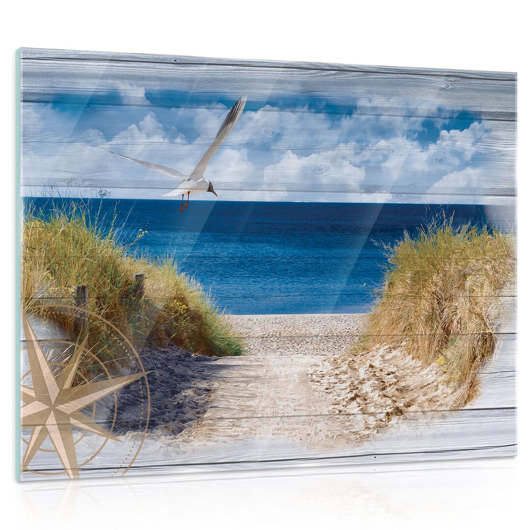 Glasbild Strand