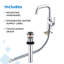 Robinet pour salle de bain à poignée simple avec drain en métal Kinzie-118495160