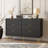Modern 6-drawer Dresser With Fluted Detail - Metal Handles & Legs, Easy Assembly Minimalist Storage-109212675