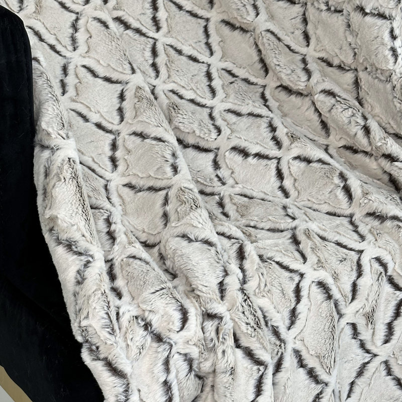 Couverture diamant, gris, L 114 po x L 120 po